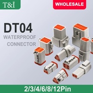 DT 2P/3P/4P/6P/8P 22-16AWG Waterproof Electrical Wire Deutsch Connector Plug Kit DT06-2S DT04-2P For
