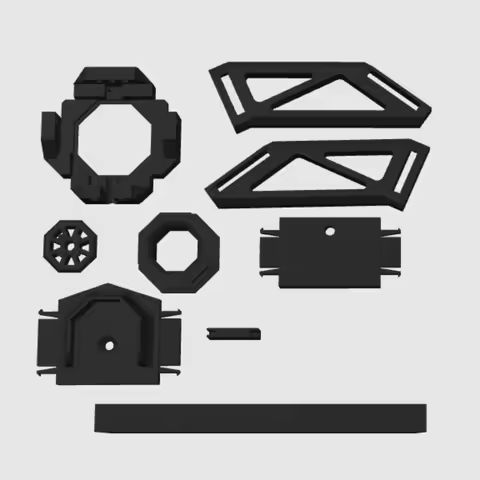 DIY Building Block Wall Display Bracket Wall Mount Holder for LEGO 75257 Millennium Falcon 75105 Sta