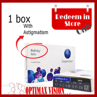 Biofinity Monthly Contact Lens with Astigmatism ( TORIC) Voucher x 1 box (REDEEM IN STORE only)