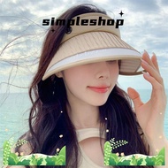 SIMPLE Bucket Hat Women Panama Hat UV Protection Empty Top Sunshade Hat
