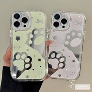 Cute Cat's Claw Pattern Hollow Phone Case For Realme V70 V70S V23 V23i V15 V13 V11 V11S Q5X Q5 Pro Q