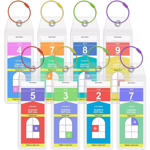 8PCS Cruise Luggage Tags, Clear Luggage Tag Suitable for All Royal Caribbean and Celebrity Cruise Sh