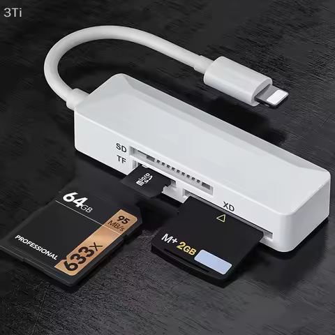 3in1 XD SD TF Type-C Memory Card Reader Adapter OTG For Lightning USB-C For DSLR Camera For Laptop C