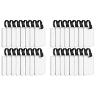 32pcs Sublimation Luggage Tags PU Leather Name Tag Blank Suitcase Tags Heat Transfer Bag Tags ID Car