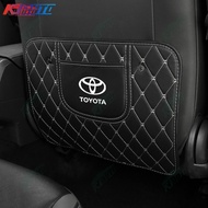 1/2pcs Car Seat Rear Anti Kick Pad Leather Seat Protective Cover For Toyota Rush Vios Veloz Wigo Innova Fortuner Corolla Avanza Yaris Altis GR Sport TRD Sienta Hilux Camry RAV4