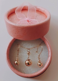 10k gold jewelry set (necklace pendant earring)