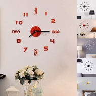 Modern Large DIY Wall Clock 3D Mirror Surface Sticker Home Decor Art Design