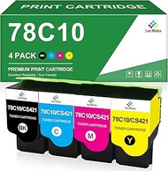 LeciRoba CS421 78C10 Toner Cartridge Replacement for Lexmark 78C10 78C10K0 78C10C0 78C10M0 78C10Y0 f