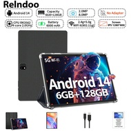 Tablet Android 14 Tablet With Case, RK3562 4-Core 2.0 GHz, (6GB+6GB) RAM 128GB ROM, 10.1 Inch Androi