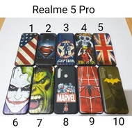 Case Soft Hitam Realme 5 Pro Motif Superhero / Soft Case Realme 5Pro