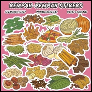 [1 pack] Inonesia Spice Stickers Suitable for souvenirs scrapbook/s journal/s diary/s Sticker Pack/s