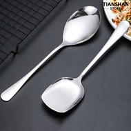 [TSS]☃Big Spoon Long Handle Comfortable Grip Ladling Stainless Steel Buffet Dinner Large Size Serving Spoon Daily