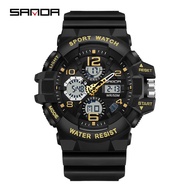 SANDA electronic watch youth sports trend Waterproof watch Men's Creative Multi-Function watch SANDA