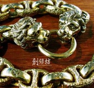 【創銀坊】雙獅咬環 黃銅 手鍊 獅子 lion 手環 agnes b gucci lv ck georg jensen 