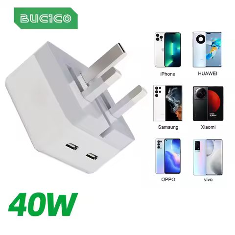 PD 40W GaN Quick Charge Dual USB C Charger 35W For iPhone 14 13 12 11 Pro Max iPad Xiaomi Poco Samsu