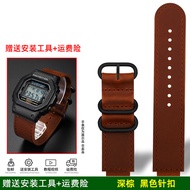 สายนาฬิกาหนังแท้ดัดแปลงเหมาะสำหรับคาสิโอ G-SHOCK ซีรีส์ DW5600/GW-B5600/GW-M5610