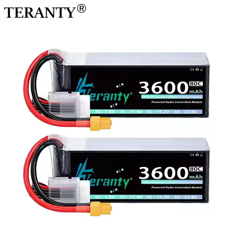 2PCS TERANTY 14.8V 15.2V 3600mAh 60C 80C 4S Lipo Battery With T XT60 Plug for FPV Drone Helicopter A