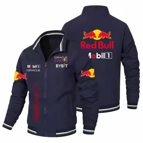 Red Bull Jacket Logo Print Racing Team Official Racing Jacket Outdoor Fashion Sportswear Red Bull Me
