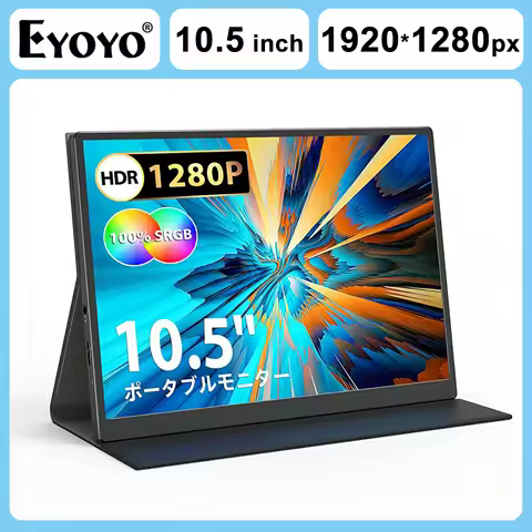 Eyoyo Full HD 1920x1280 10.5" Portable HDMI Gaming Monitor 100%sRGB USB-C IPS Display With Speaker S
