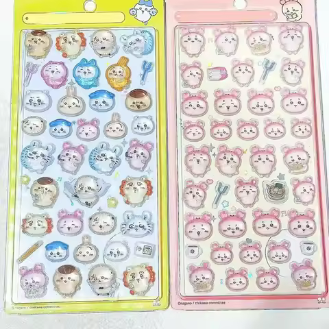 3D Crystal Stickers Chikawa Usagi Phone Case Decoration Nail DIY Decorative Stickers for Girl Notebo