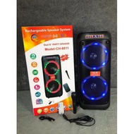 AVCROWNS Dual 8 Inch Speaker With Bluetooth Function