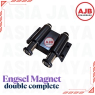 (/SET) DOUBLE COMPLETE MAGNETIC HINGE Glass Door Magnet Glass Clamp Hinge PUSH OPEN