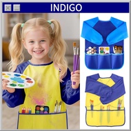 Kids Painting Apron Children's Painting Apron Art Smock Kids Waterproof Apron Waterproof Long Sleeve