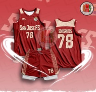 CUSTOMIZED JERSEY (SAN JOSE FS) (CUSTOM JERSEY NAME/SURNAME/NUMBER) | FULL SUBLIMATION | NBA CUT