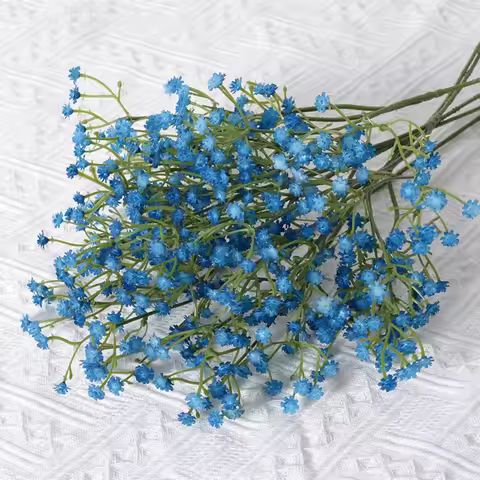 Soft Rubber Gypsophila Flowers 52cm Length Multicolour Artificial Gypsophila Bouquet DIY Decoration