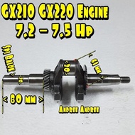 Extra GX-210 GX-220 Crankshaft Kruk As Engine Honda GX210 GX220 GX-210