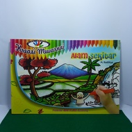 Environmental coloring creation book map plus book