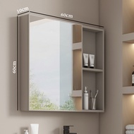Aluminium Bathroom Cabinet with Mirror Large Storage Mirror Cabinet Kabinet Cermin Mirror Box with S