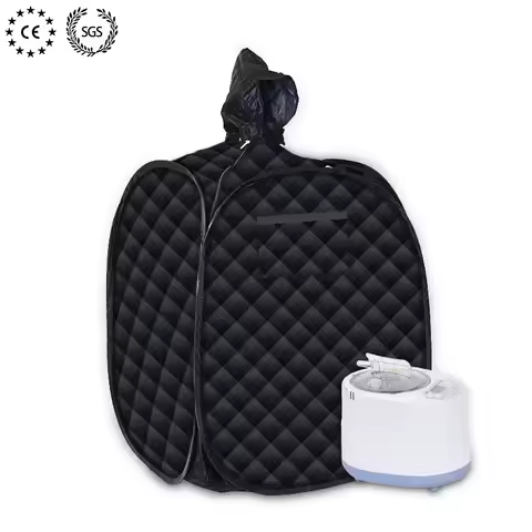 Portable Folding Steam Sauna SPA Room Tent Box with Steamer for One Person Weight Loss Full Body Sli