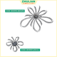 [BH5075 / BH5074] Brooch Zhulian RIBEN KECIL Rhodium Plated Zhulian Pin Zhulian original Brooch Zhul
