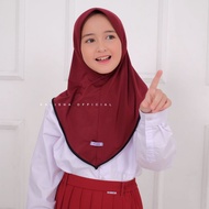Amora Jilbab Bergo Hamidah Anak Hijab Instan Jersey Premium Kerudung Anak Sekolah Polet Pet Antem
