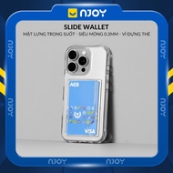 Njoy Ultra Thin Transparent Card Case Camera Protection for iPhone 17 Pro Max 16 15 14 13 12