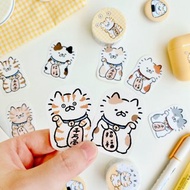 招財貓系列-咖啡色系貼紙包