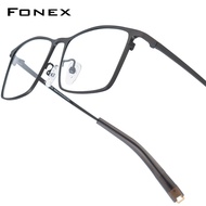 FONEX Titan Gọng kính nam giới thiết kế thương hiệu kính mắt dáng vuông chất lượng cao siêu nhẹ Nhật