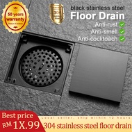 BOOMBANG Floor Drain Anti Odor Bathroom Floor Stainless Steel Drain Cover Floor Trap Anti Cockroach 