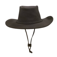หมวกคาวบอยหนังแท้ 100% หมวกกันแดด หน้าเรียบ Cowboy Hat ใส่ได้ทั้งชายและหญิง