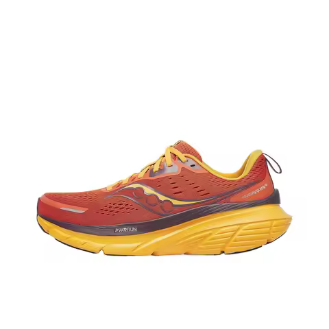 Saucony Guide 18 Low top Training Physical Fitness Test & Exam Sprint Running Shoes Men's Orange Yel