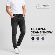 Long jeans Snow Men's slim fit jeans 13oz Stretch denim jeans