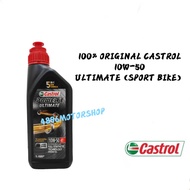 100% ORIGINAL ULTIMATE SPORT BIKE FULLY SYNTHETIC CASTROL POWER1 ULTIMATE 10W-50 15W-50 4T MINYAK HI