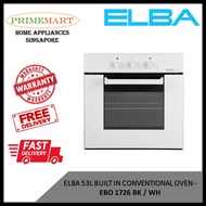 ELBA  EBO 1726 BK / WH 53L BUILT IN CONVENTIONAL OVEN - 1 YEAR WARRANTY