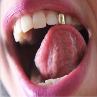 European American Hip Hop teeth grillz Single teeth Gold Plated