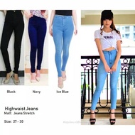 Plain HIGHWAIST JEANS// Stretch JEANS// Women's Trousers | CELANA JEANS HIGHWAIST POLOS // CELANA JE