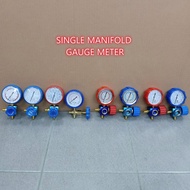 SINGLE MANIFOLD GAUGE HIGH LOW PRESSURE TESTER PSI BAR AIR-CONDITIONING GAS METER CAR R134A R32 R410