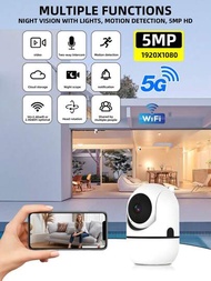 5mp 3mp, 2mp, 高清1080p,以雙頻2.4g和5gwifi和2.4g Wifi為選配配置的室內外安防攝像頭,無線wifi攝像頭,自動追蹤,警報和彩色夜視,燈光洪水ai移動,家用橫向350度,垂直110度旋轉,家庭安防視頻監控網絡ptz攝像頭系統支持雙向語音,移動感應,音視頻主動防禦報警通知