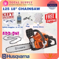 【Free Shipping】HUSQVARNA 125 Chainsaw 18" Guide Bar &amp; Chain Mesin Potong Kayu Pokok