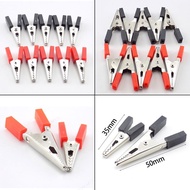 10pcs Red Black Alligator Clips Crocodile Terminal Test Electrical Battery Crocodile Clamp 35mm 50mm